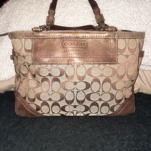 Coach metallic bronze